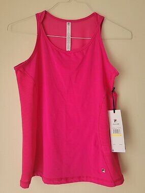 FILA pink tank top Women's Full Coverage Scoop Neck tennis Top - Size Medium NWT